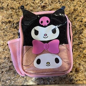 Kuromi & My Melody Adorable Pink and Black Character Kids Lunch Bag